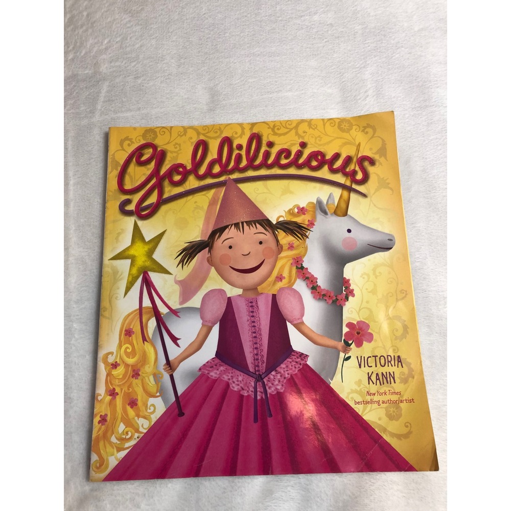 Pinkalicious Victoria Kann Goldilicious Book Gold Pink Unicorn Princess
